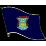 MICHIGAN PIN STATE FLAG PIN